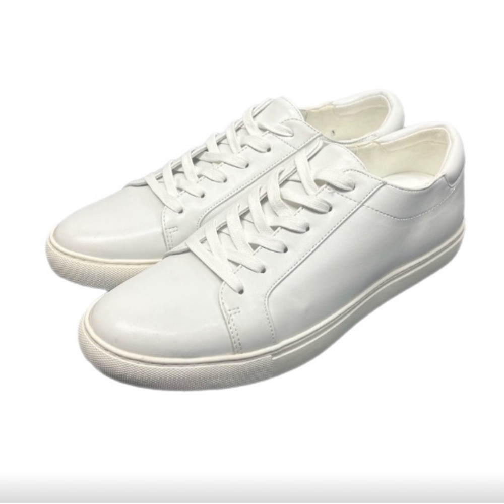 Kenneth Cole Reaction NY Kam All White Low Top Sneakers Shoes Women's Size 10 - Picture 1 of 9